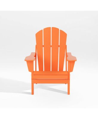 All-Weather Contoured Outdoor Poly Folding Adirondack Chair