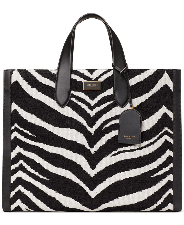 kate spade new york Manhattan Bold Zebra Boucle Jacquard Large Tote &  Reviews - Handbags & Accessories - Macy's