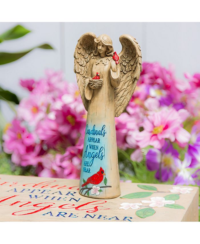 Evergreen 12"H Cardinals Appear Angel Garden Statuary Garden and Yard