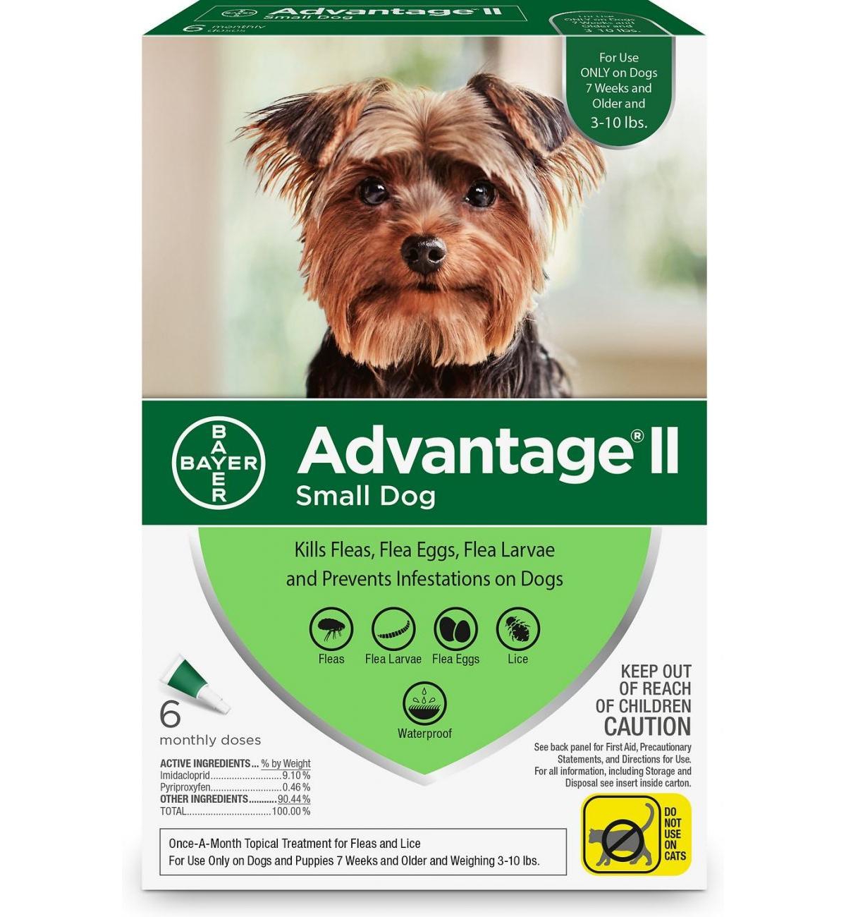 UPC 724089202598 - Advantage II Vet-Recommended Flea Prevention for Small  Dogs 3-10 lbs 6-Monthly