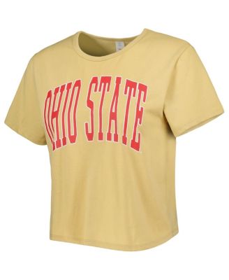Women's Yellow Ohio State Buckeyes Core Fashion Cropped T-shirt
