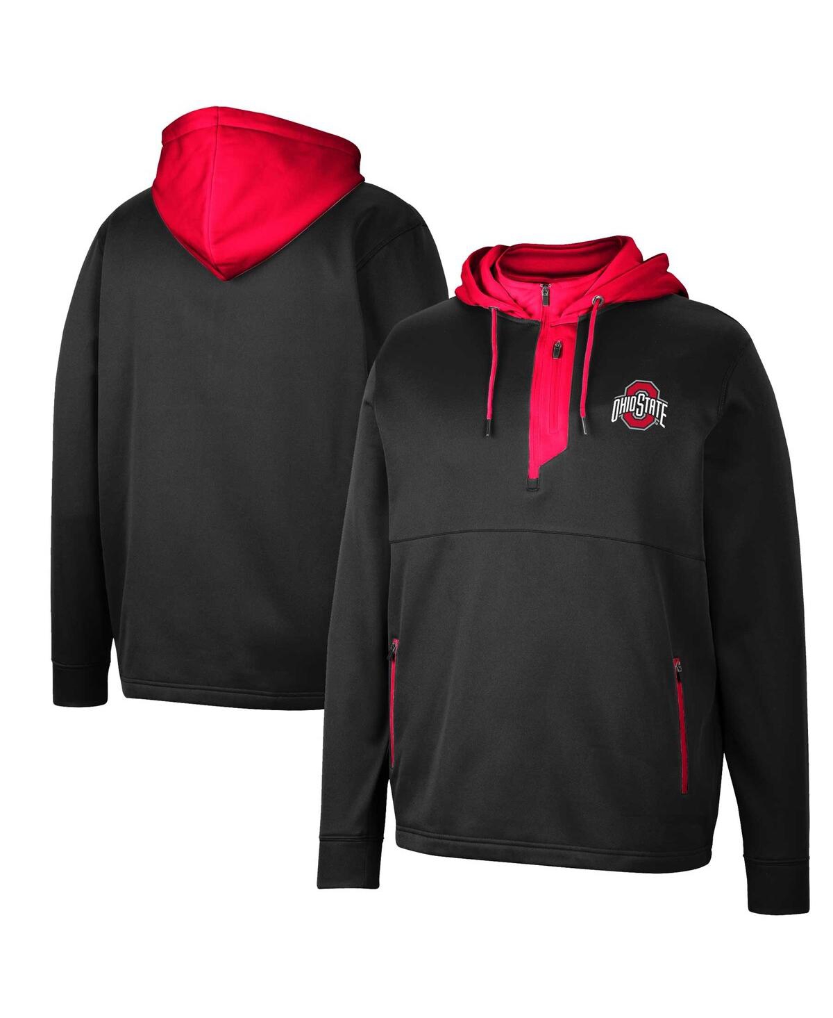 Shop Colosseum Men's  Black Ohio State Buckeyes Luge 3.0 Quarter-zip Hoodie