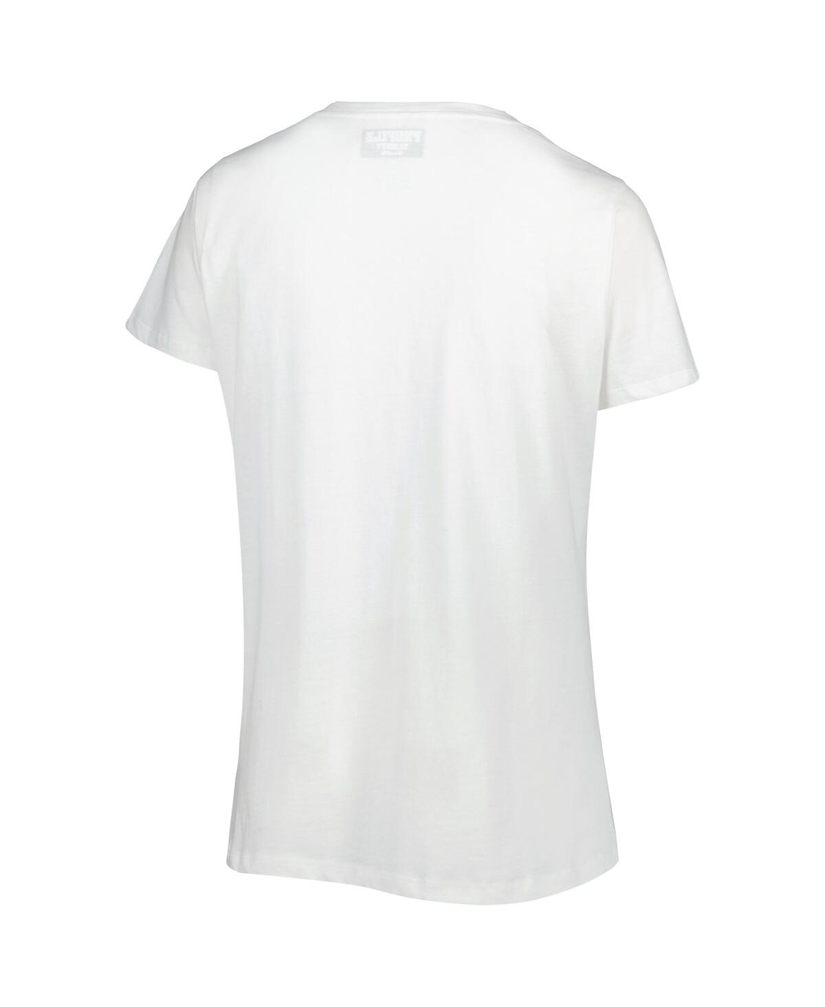Shop Profile Women's White, Arctic Camo Ohio State Buckeyes Plus Size Pieced Body V-neck T-shirt In White,arctic Camo