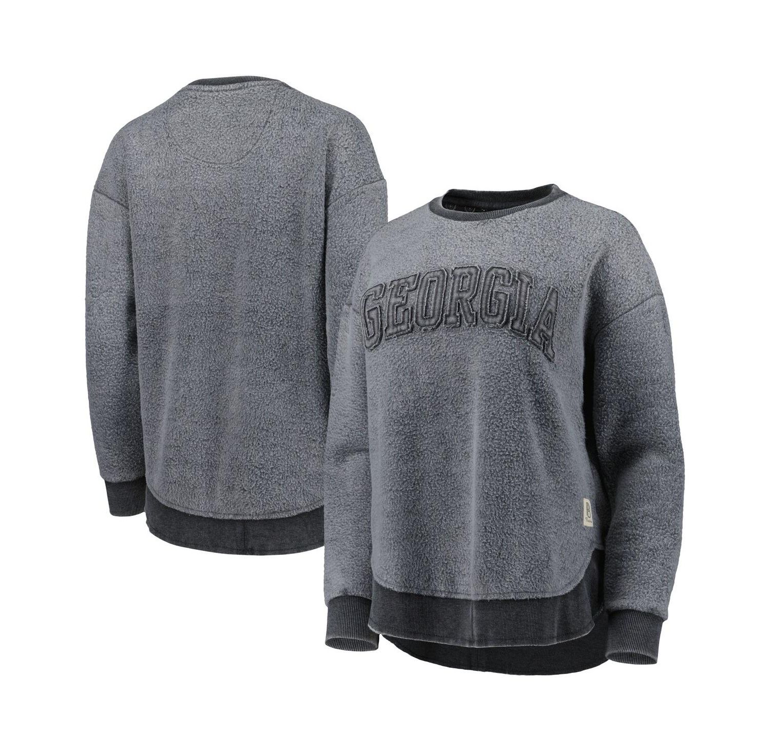 Women's Black Georgia Bulldogs Ponchoville Pullover Sweatshirt