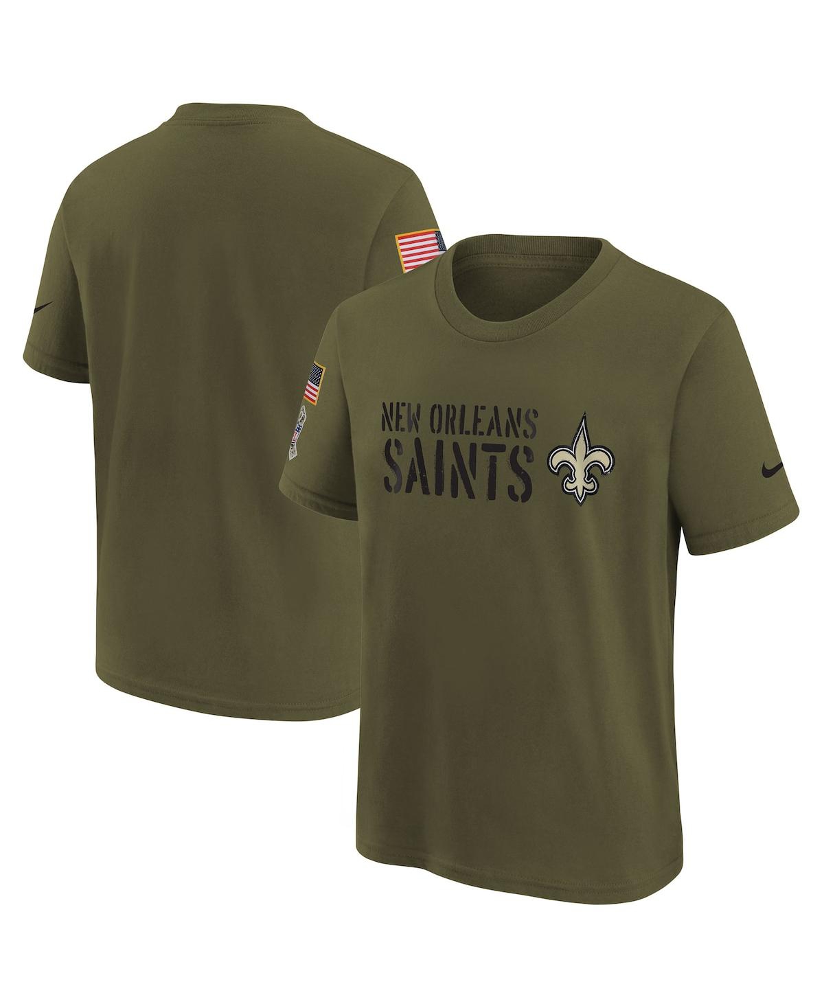 Youth Boys Nike Olive New Orleans Saints 2022 Salute To Service Legend T-shirt
