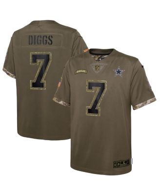 Trevon Diggs Dallas Cowboys Men's Gray Name & Number Logo T-shirt 