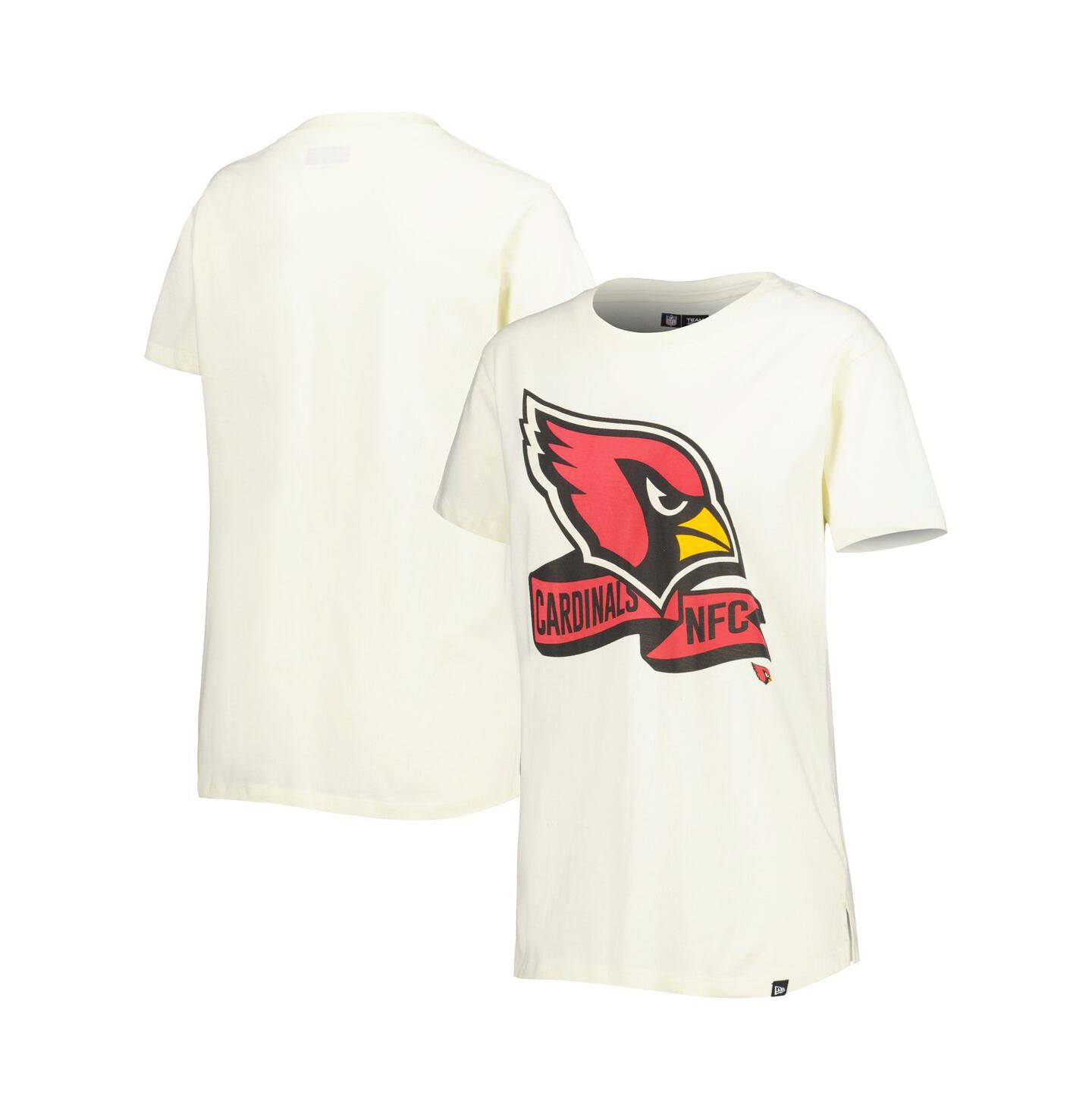 Женская футболка New Era Cream Arizona Cardinals Chrome Sideline — фото 4