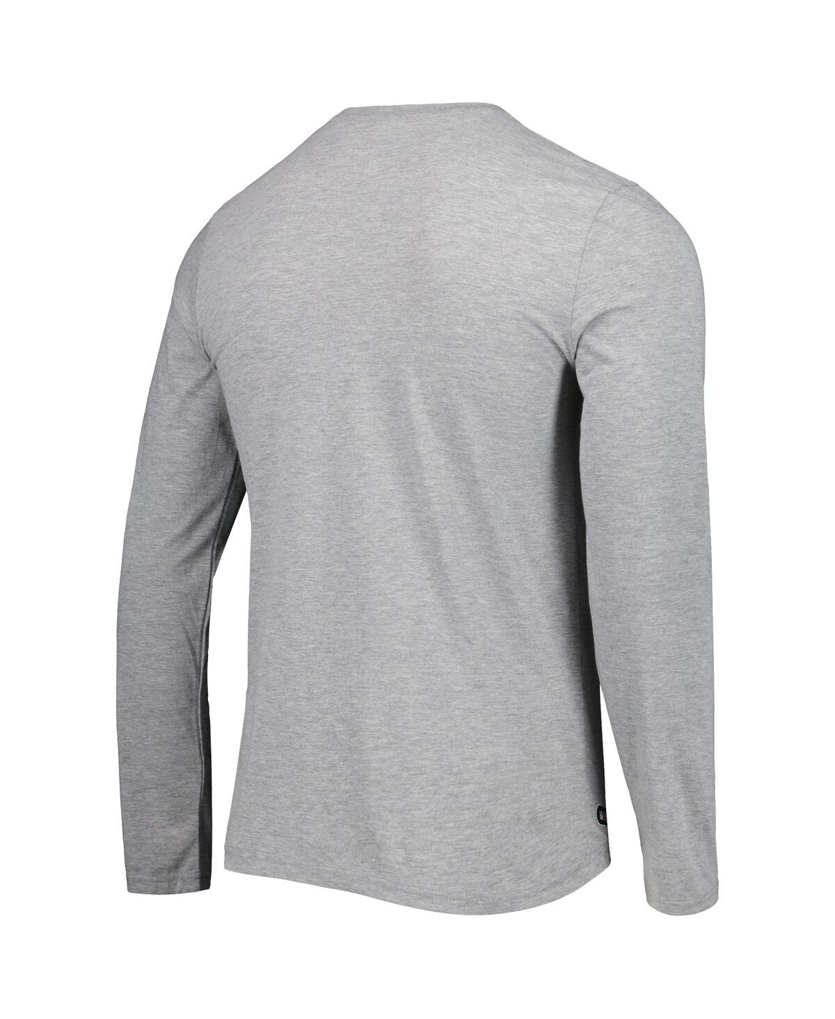 Shop New Era Men's  Heathered Gray Los Angeles Rams Combine Authentic Red Zone Long Sleeve T-shirt