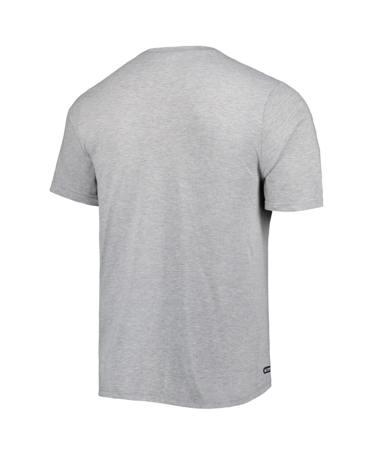 Shop New Era Men's  Heathered Gray Los Angeles Rams Combine Authentic Red Zone T-shirt