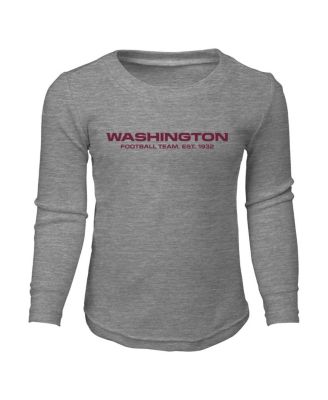Big Boys Heather Gray Washington Football Team Long Sleeve T-shirt and Pants Sleep Set