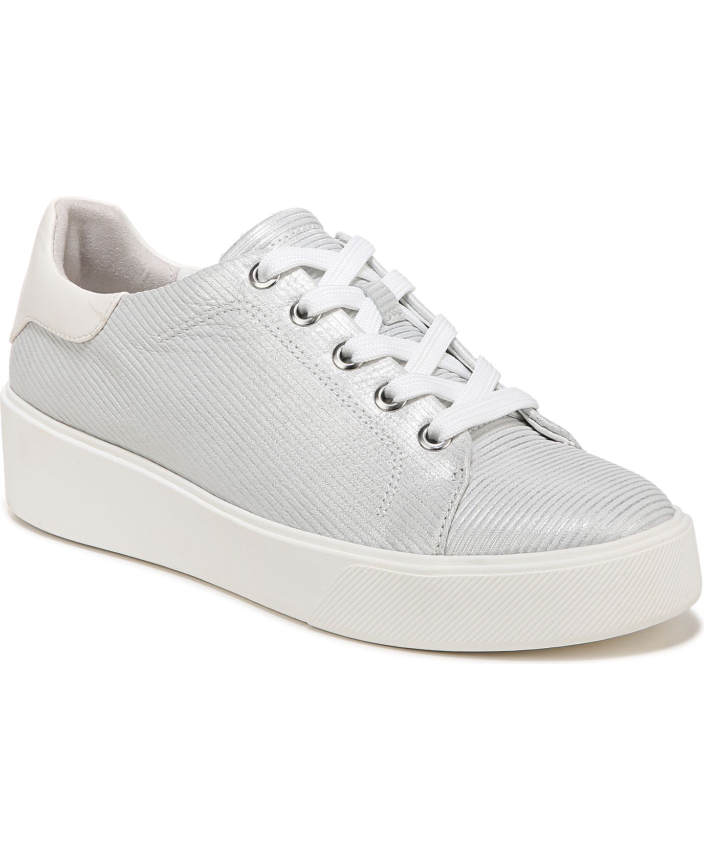 Женские кроссовки Naturalizer Morrison 2.0 Lace Up, цвет: Серебряный / Бежевый кожаный — фото 1