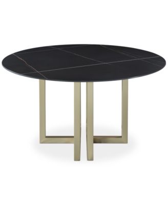 Emila 54 Round Sintered Stone Mix and Match Dining Table, Created for Macy's