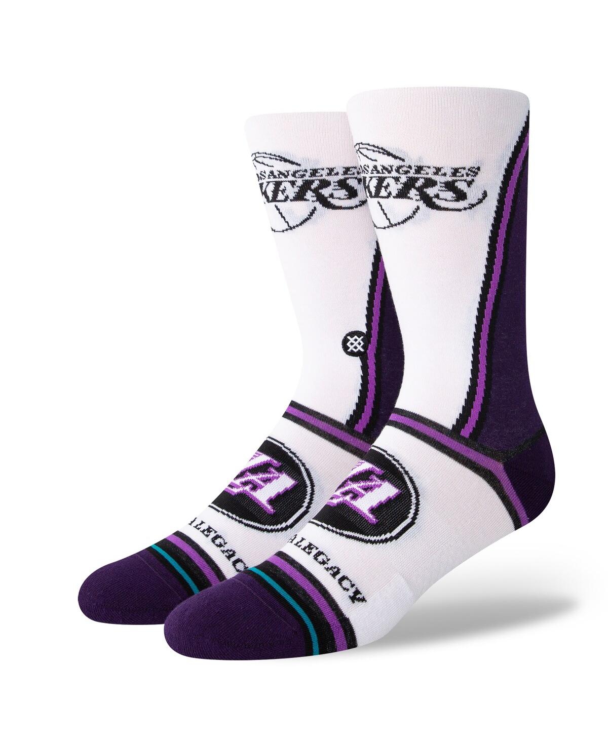 Shop Stance Men's  Los Angeles Lakers 2022/23 City Edition Crew Socks In White