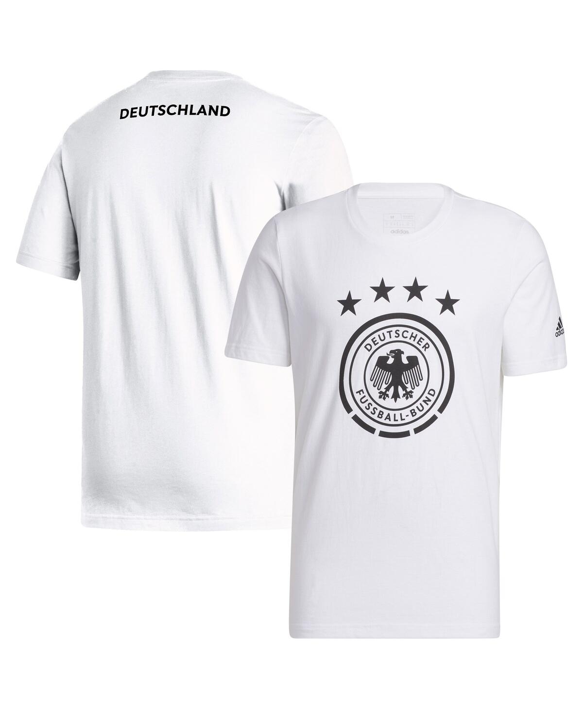 Men's adidas White Germany National Team Outlined Crest T-shirt