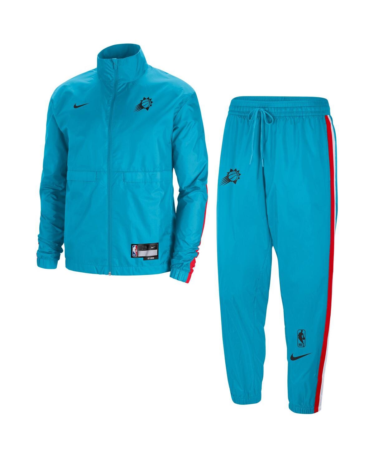 Men's Nike Turquoise, Red Phoenix Suns 2022/23 City Edition Courtside Lightweight Woven Full-Zip Track Suit Set