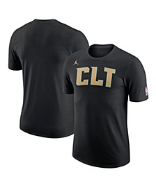 Men's Brand Black Charlotte Hornets 2022/23 City Edition Essential Logo T-shirt