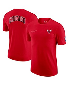 Men's Red Chicago Bulls 2022/23 City Edition Courtside Max90 Backer T-shirt