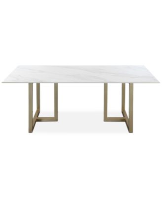 Emila 78 Rectangle Sintered Stone Mix and Match Dining Table, Created for Macy's