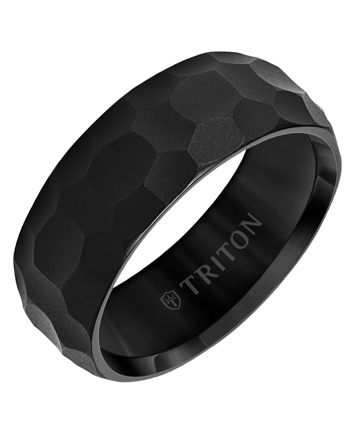 Triton Men's Stainless Steel Ring, Smooth Comfort Fit Wedding Band - Macy's