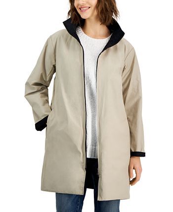 Eileen fisher 2024 reversible hooded raincoat