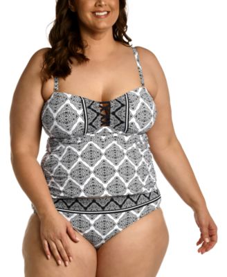 la blanca plus size tankini