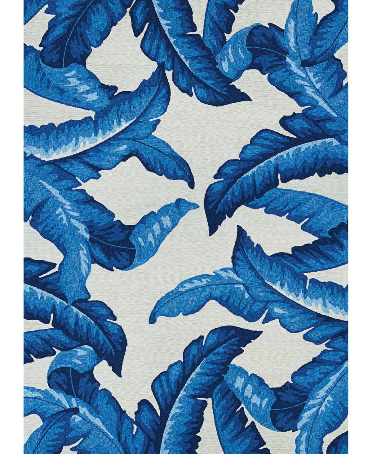 Couristan Covington Palm Leaves 5'6" X 8' Area Rug In Blue