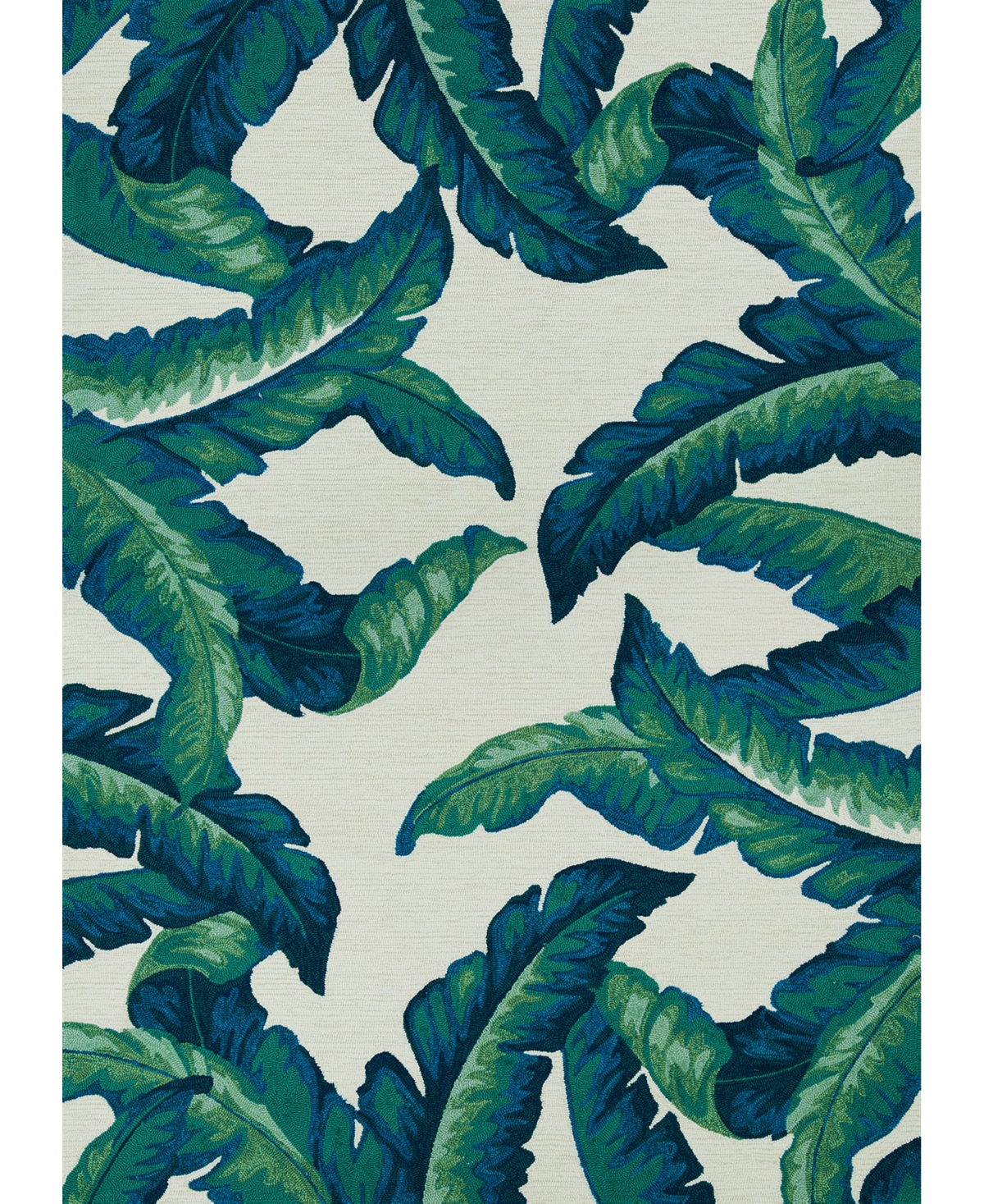 Couristan Covington Palm Leaves 5'6" X 8' Area Rug In Green