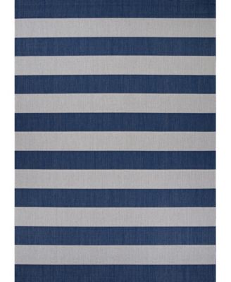 Couristan Afuera Yacht Club Area Rug In Midnight