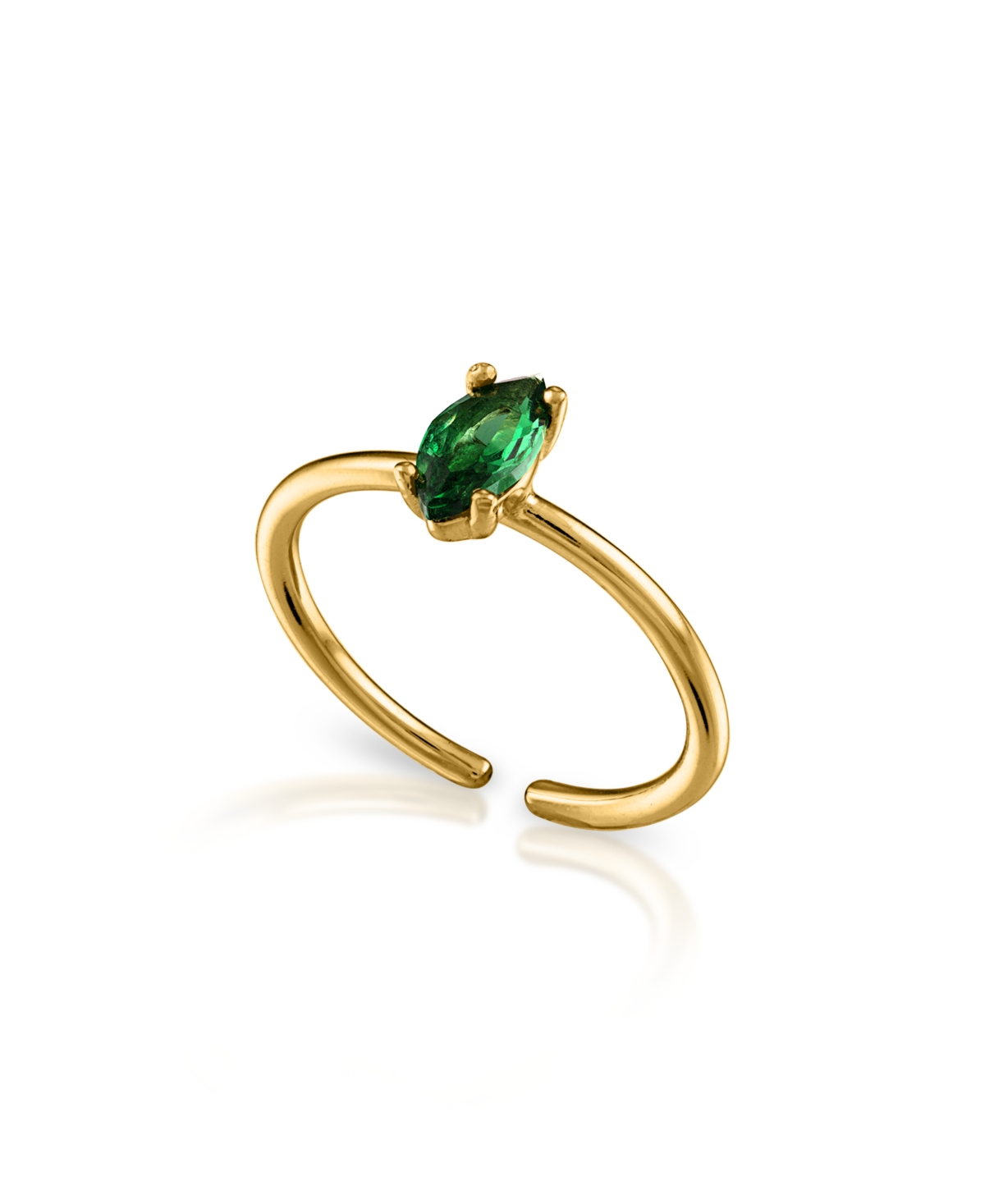 Oma The Label The Smaragd Faux Cubic Zirconia Ring In Gold