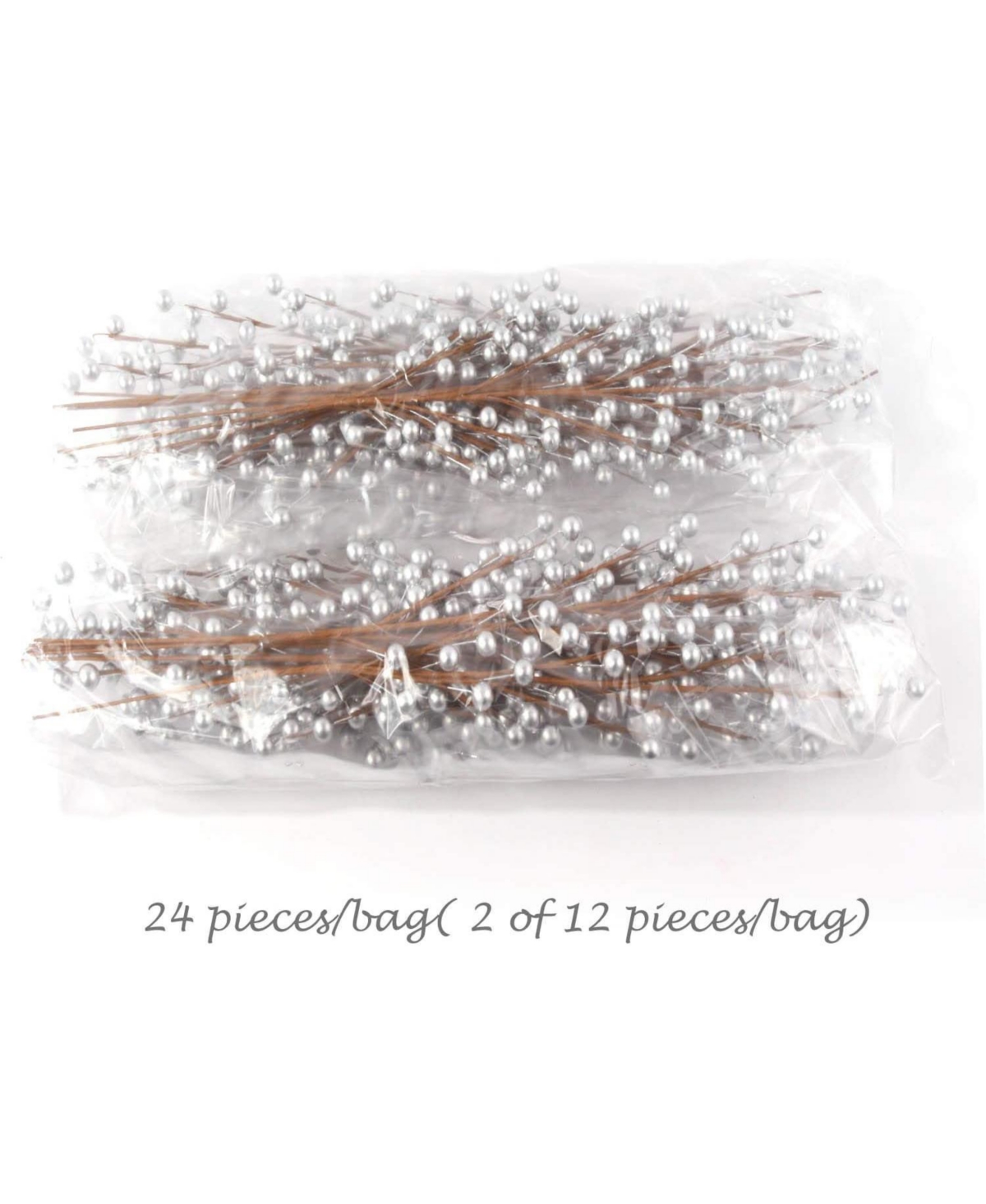 Floral Home 24-PackBerry Stem Picks - Stunning Christmas Decorative Accents for Holiday Decor, Wreaths, and Centerpieces - Elegant Artificial