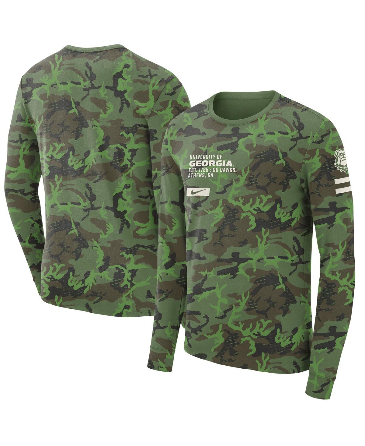 Men's NikeGeorgia Bulldogs Military-Inspired Long Sleeve T-shirt - Camo