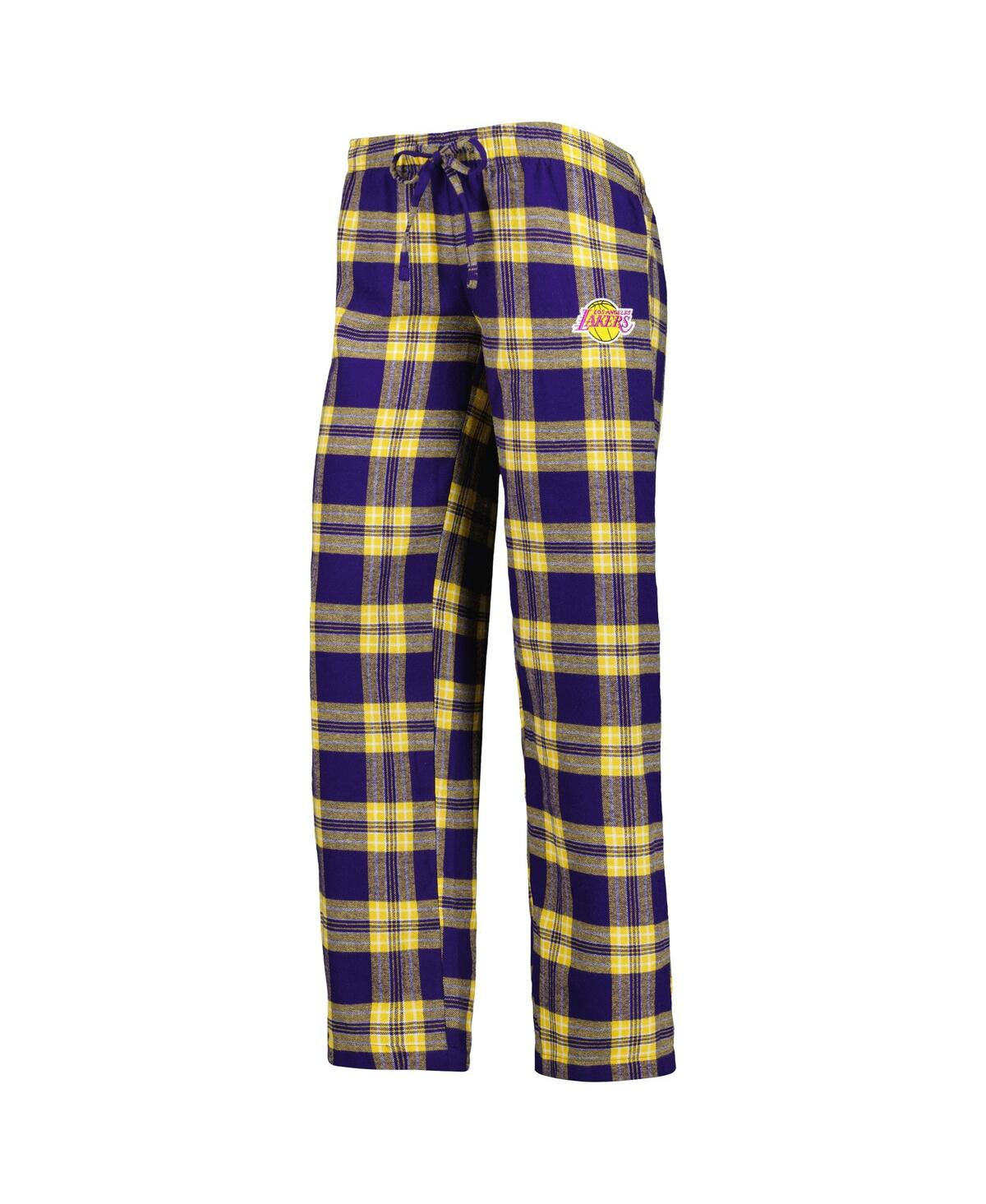 Shop Concepts Sport Women's  Purple, Gold Los Angeles Lakers Badge T-shirt And Pajama Pants Sleep Set In Purple,gold