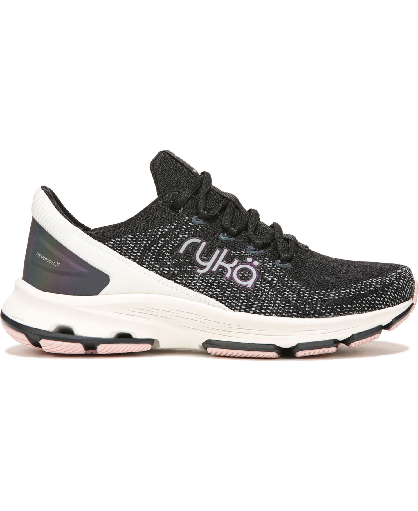 Женские кроссовки Ryka Devotion X Lace Up Walking, цвет: Чёрный сетчатый — фото 2