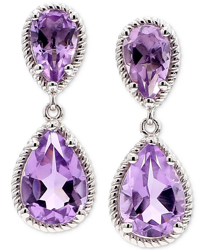 Macys amethyst new arrivals earrings