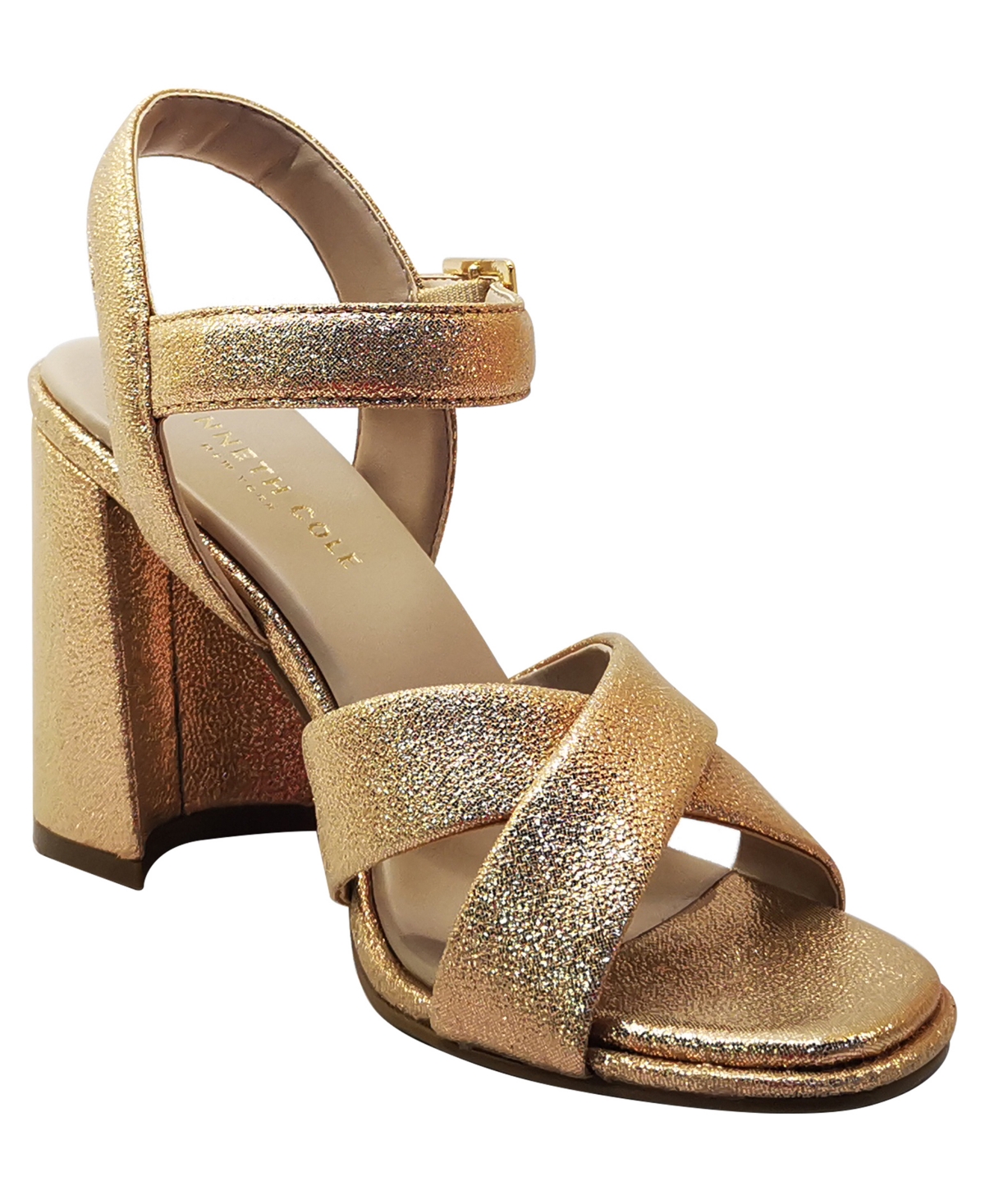 Kenneth Cole New York Women's Lessia Dress Sandals In Light Gold Polyurethane