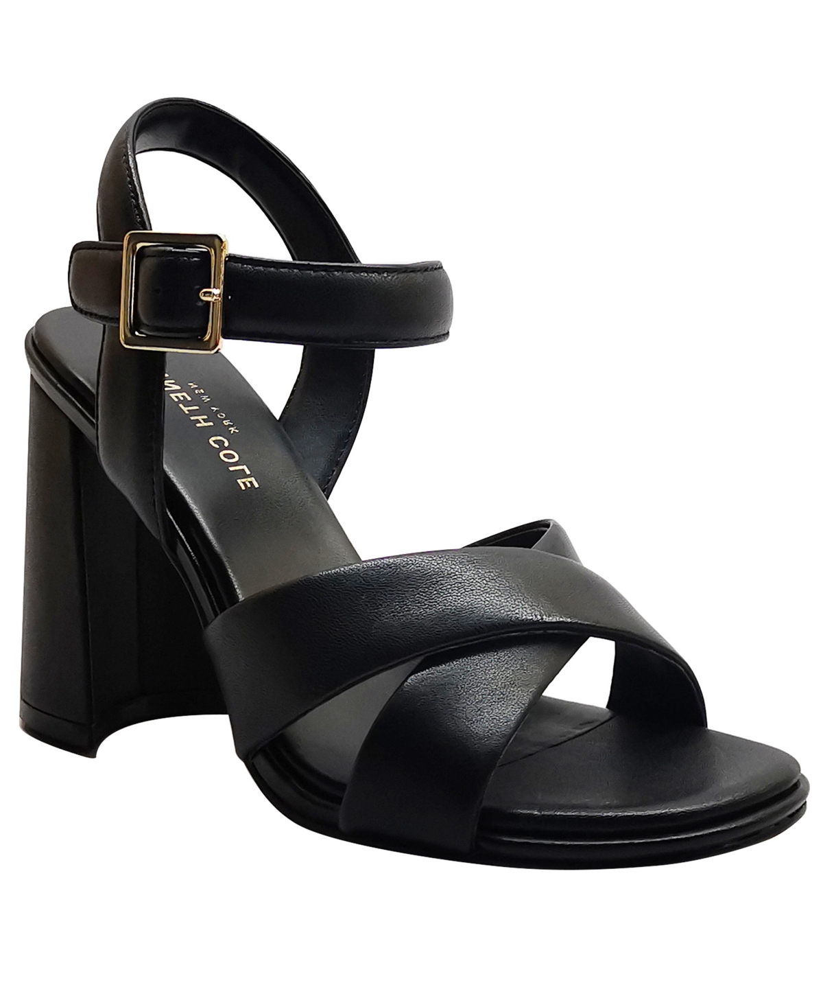 Shop Kenneth Cole New York Women's Lessia Dress Sandals In Black Leather