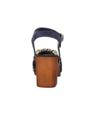Bella Vita Women's Chi-Italy Heeled Sandal - Italian Leather Crisscross Block Heel