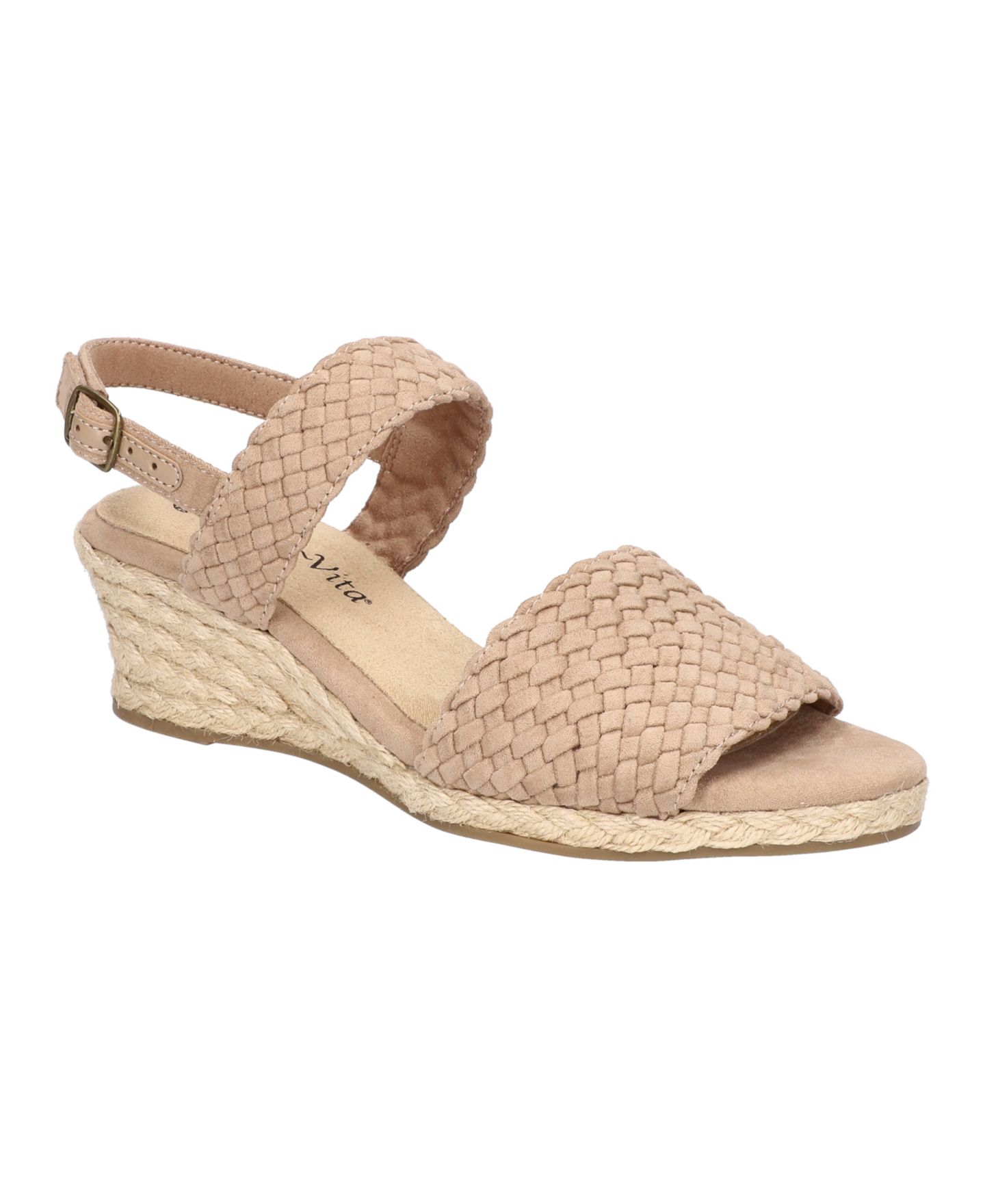 Женские сандалии Bella Vita Mariella Espadrille Wedge, цвет: Миндальный замшевый — фото 1