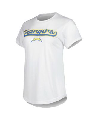 Women's White, Charcoal Los Angeles Chargers Sonata T-shirt and Leggings Sleep Set