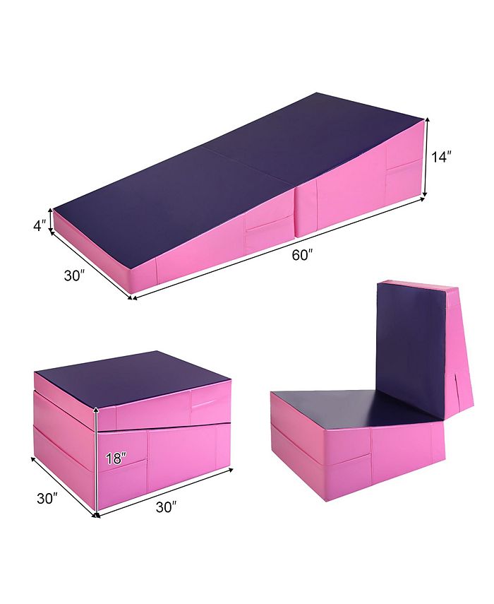 Costway Incline Gymnastic Pad Folding Wedge Ramp Gym Fitness Exercise