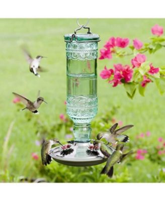 8108-2 Hummingbird Green Antique Bottle Feeder