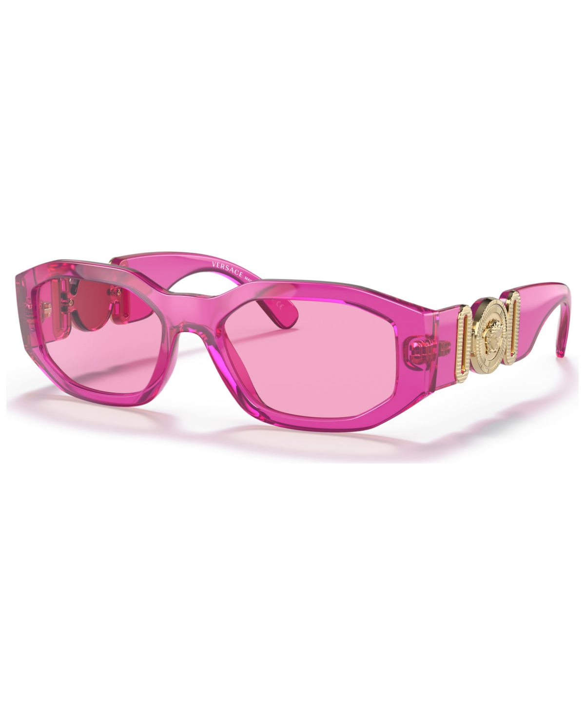 Versace Biggie Unisex Sunglasses, Ve4361 Biggie In Transparent Fuchsia