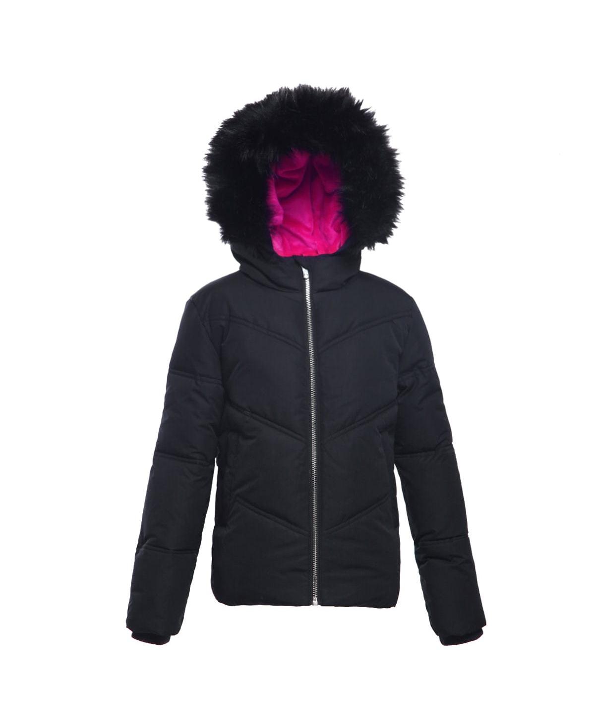 Little and Big Girls' Heavyweight Puffer Jacket Bubble Coat - Gradient Ombre