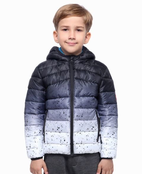 Куртка Rokka&Rolla Reversible Lightweight Puffer для мальчиков, цвет: Серый космический / Океанский