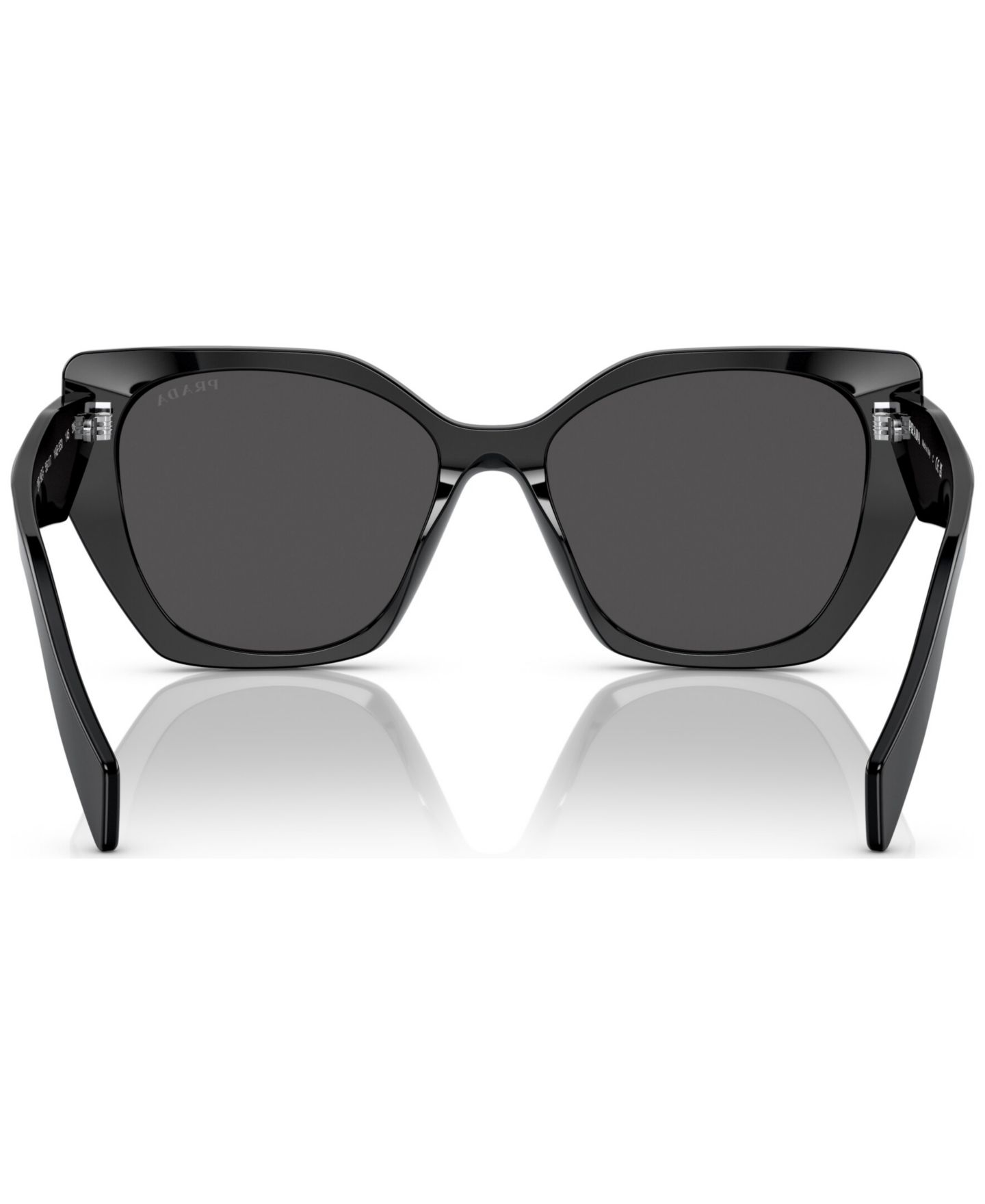 Женские солнцезащитные очки PRADA Low Bridge Round Sunglasses, PR 19ZS, цвет: Чёрный — фото 4