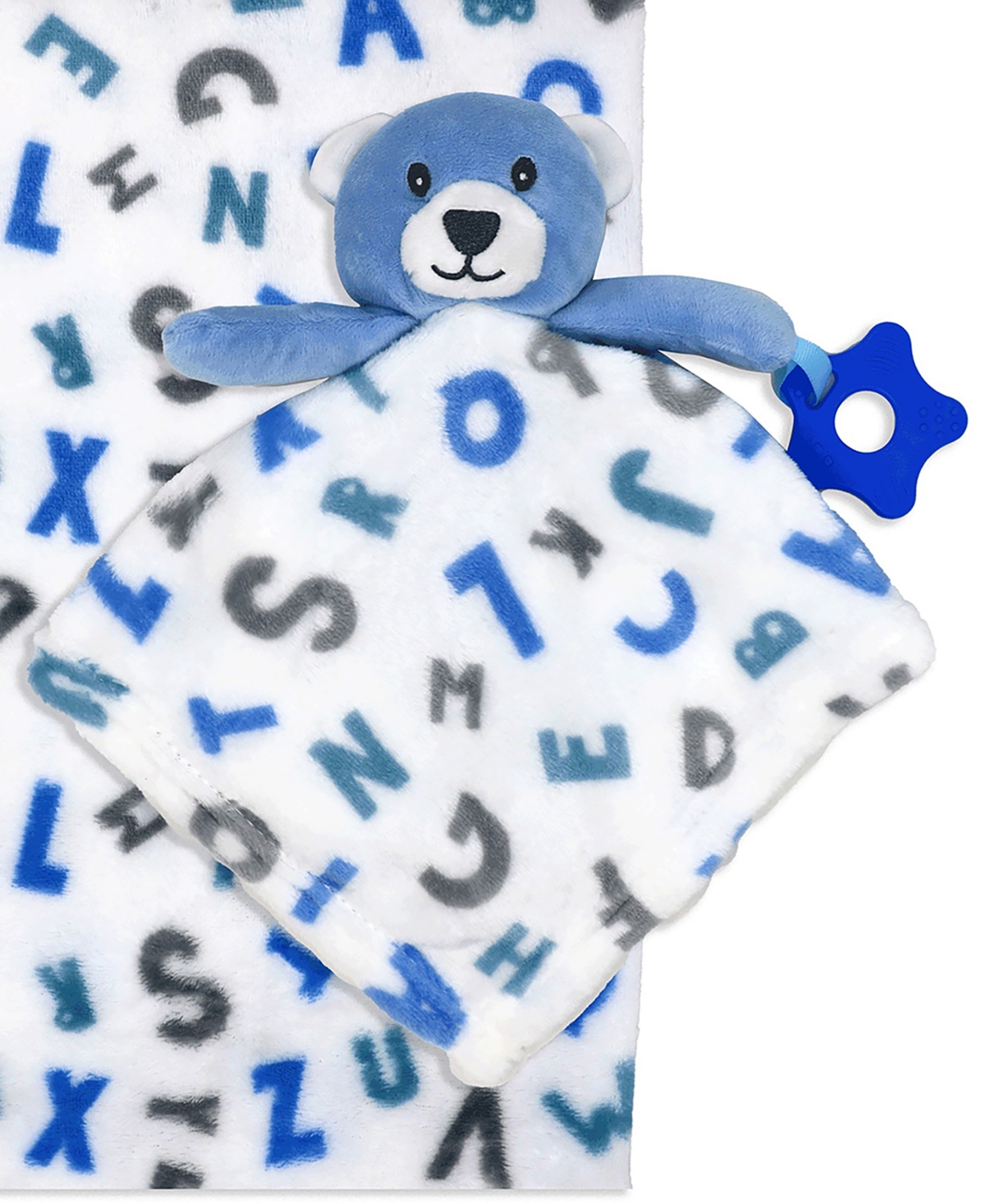 3 Stories Trading Baby Boys or Baby Girls Blanket, Nunu and Teether, 3 Piece Set