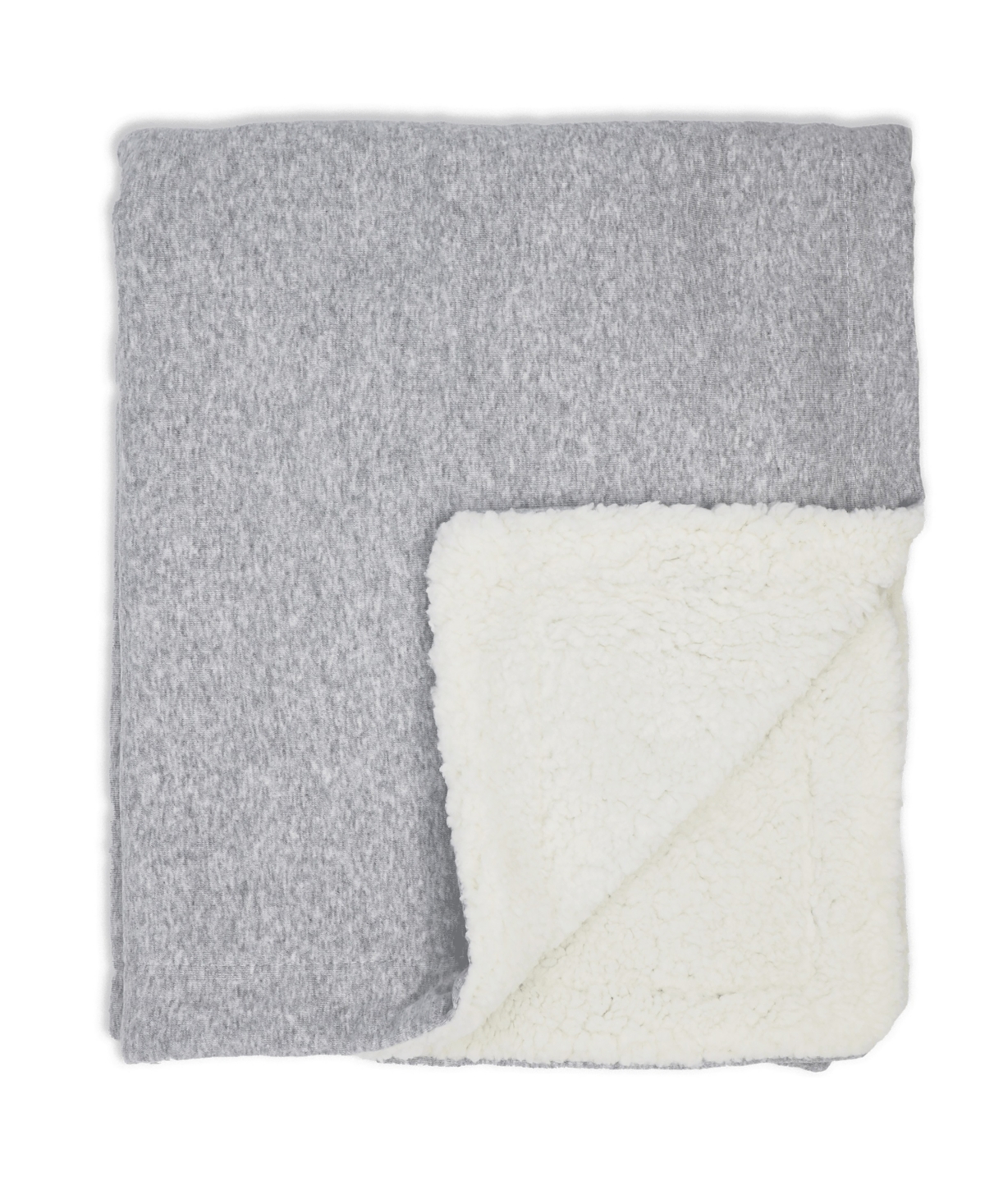 3 Stories Trading Baby Boys And Baby Girls Jersey Knit Blanket With Sherpa In Gray