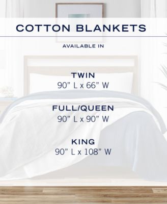 Nautica Rope Stripe Woven Cotton Blanket, Full/Queen