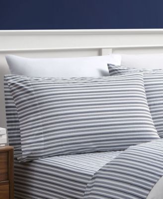 Coleridge Stripe Cotton Percale 4-Piece Sheet Set, King
