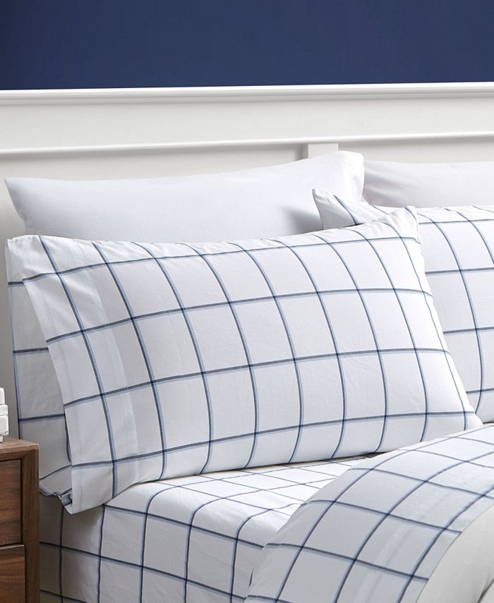 Nautica Plot Cotton Percale 4Piece Sheet Set, Full Macy's